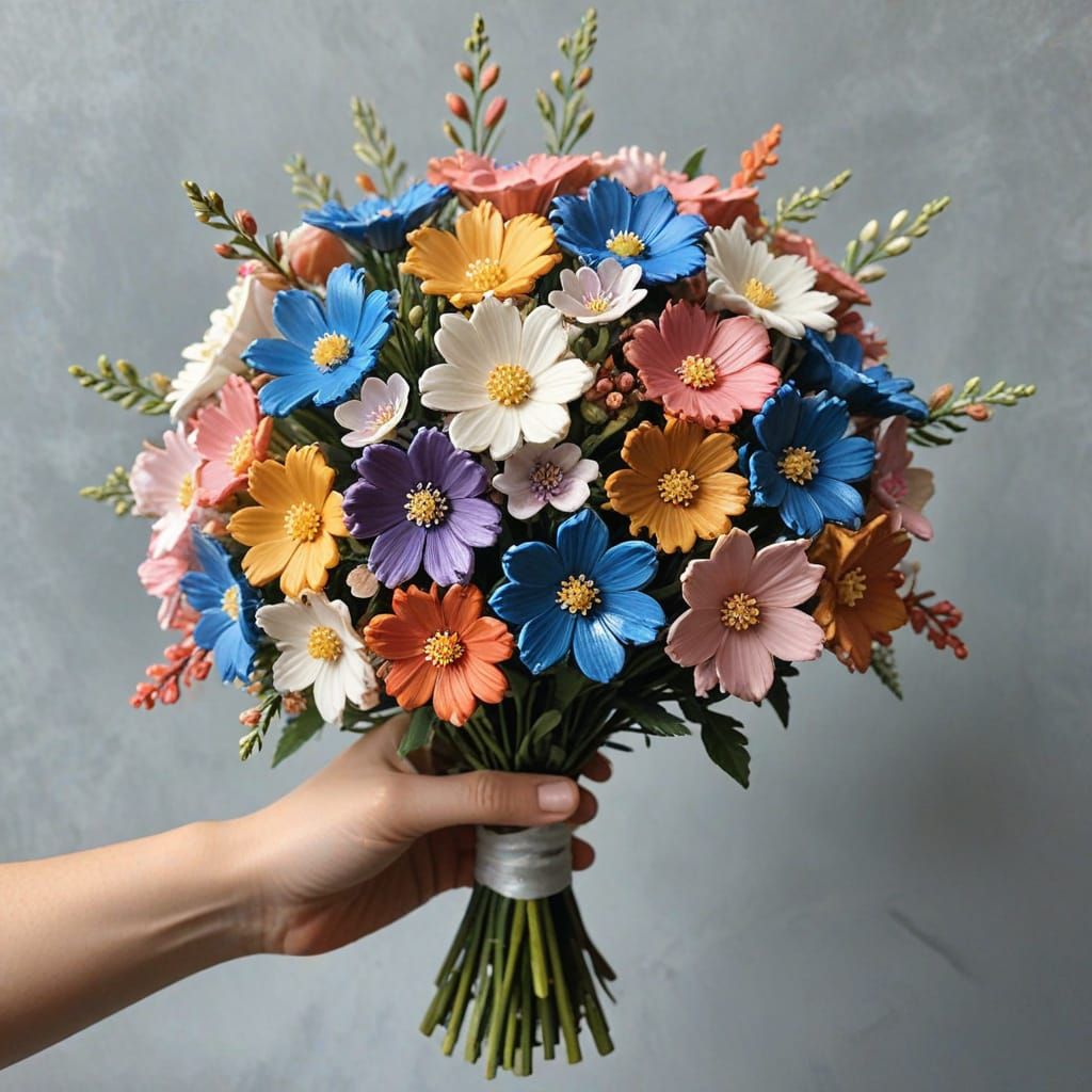 Melting Wax Flower Bouquet: A Study in Ephemerality