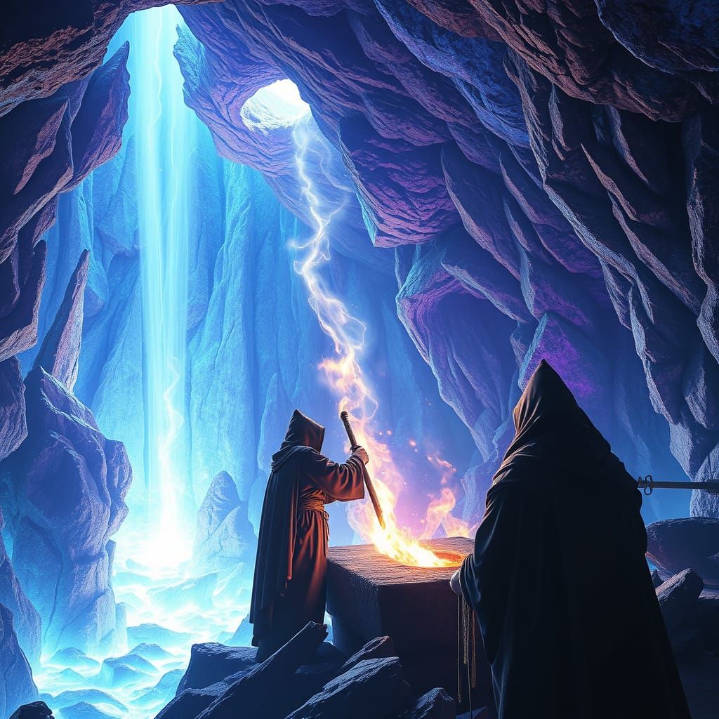 Mythical Forge in Crystal Cavern with Molten Magic