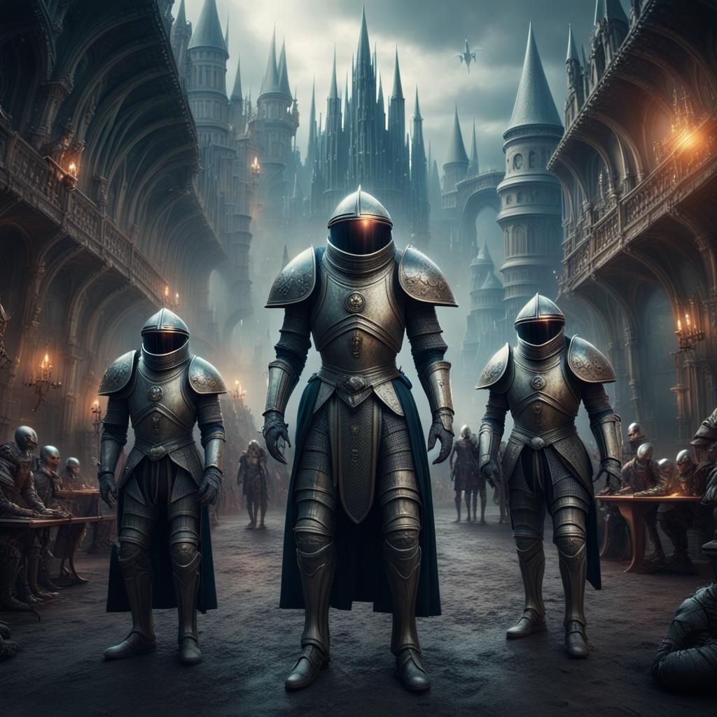 Medieval Knights Clash with Sci-Fi Aliens