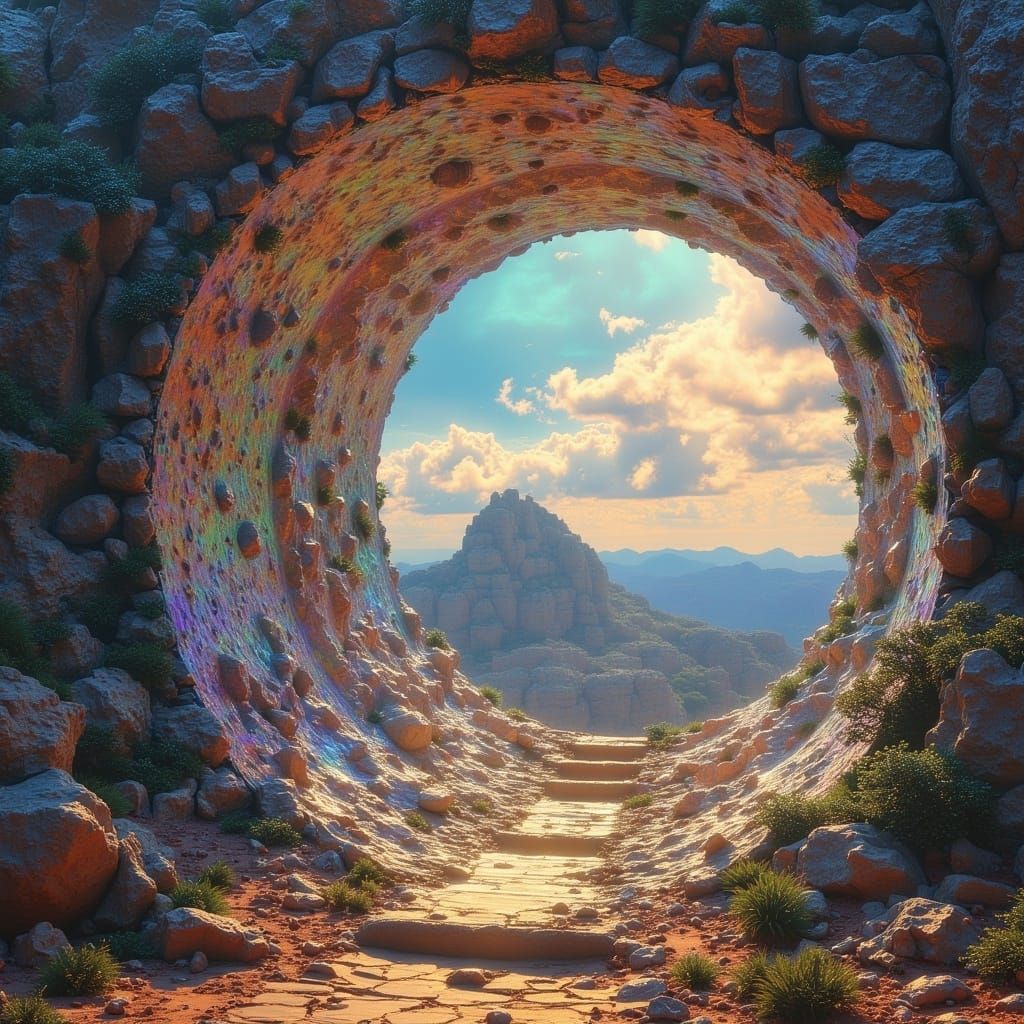 Ethereal Portal Connects Vast Worlds