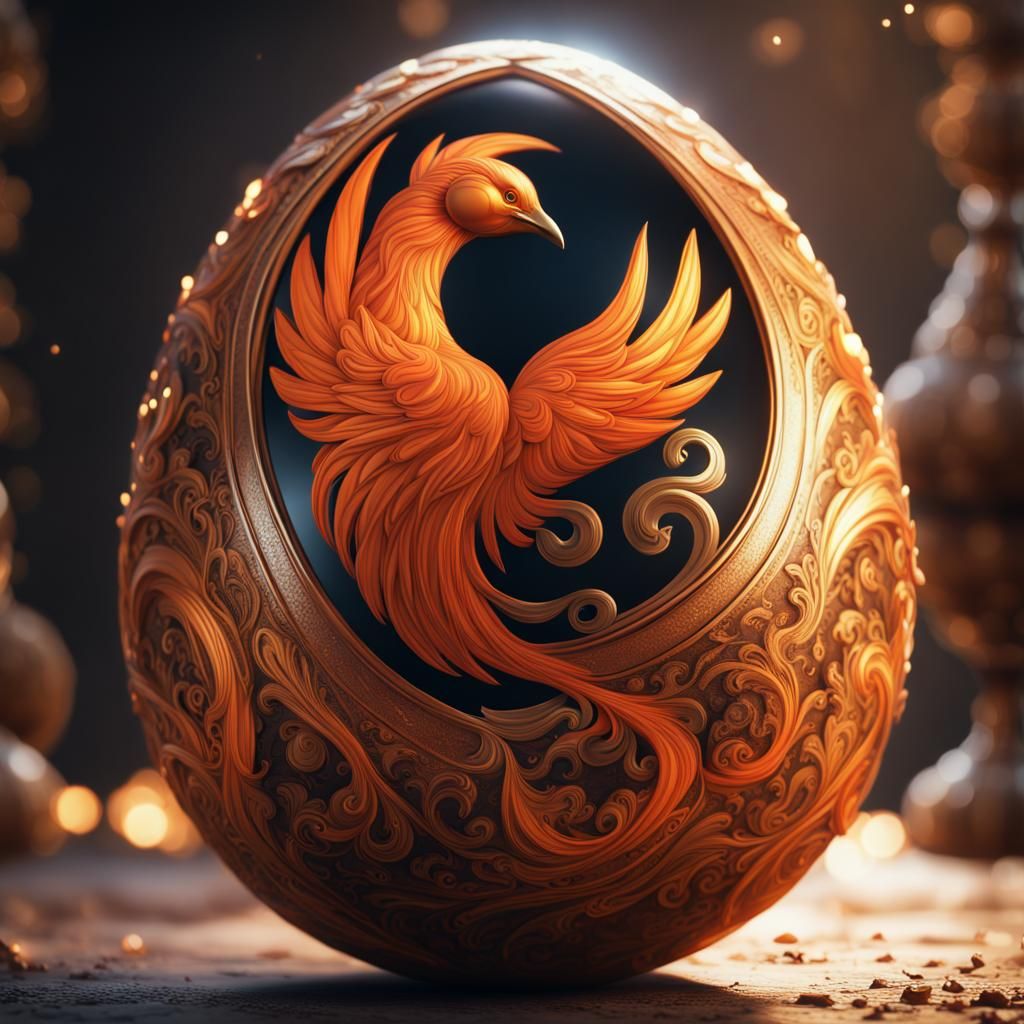 Enchanted Phoenix Egg: Fantasy Concept Art