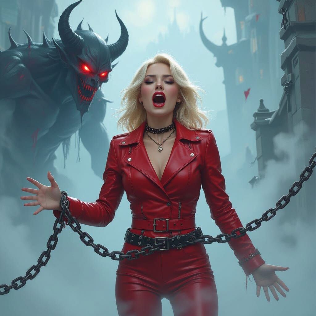 Enslaved Girl in Demon World with Ethereal Light