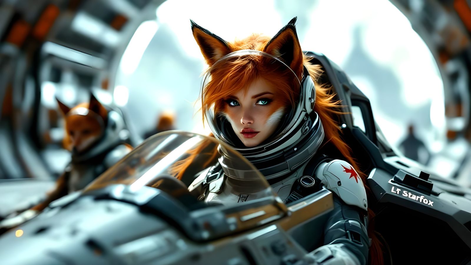 Fox Pilot in Battlestar Galactica Launch Tube