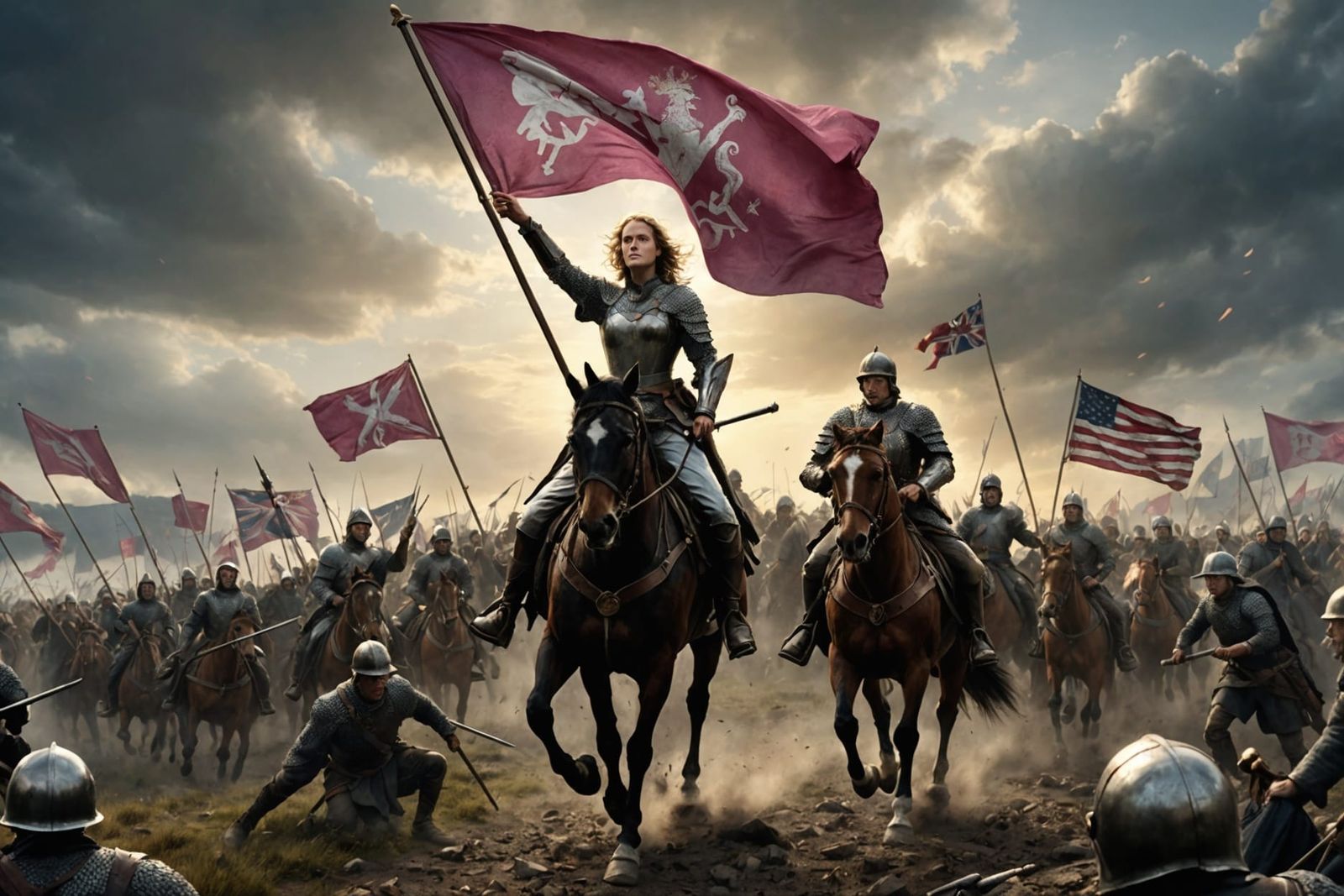 Epic Battle Against Cancer in Delacroix Style