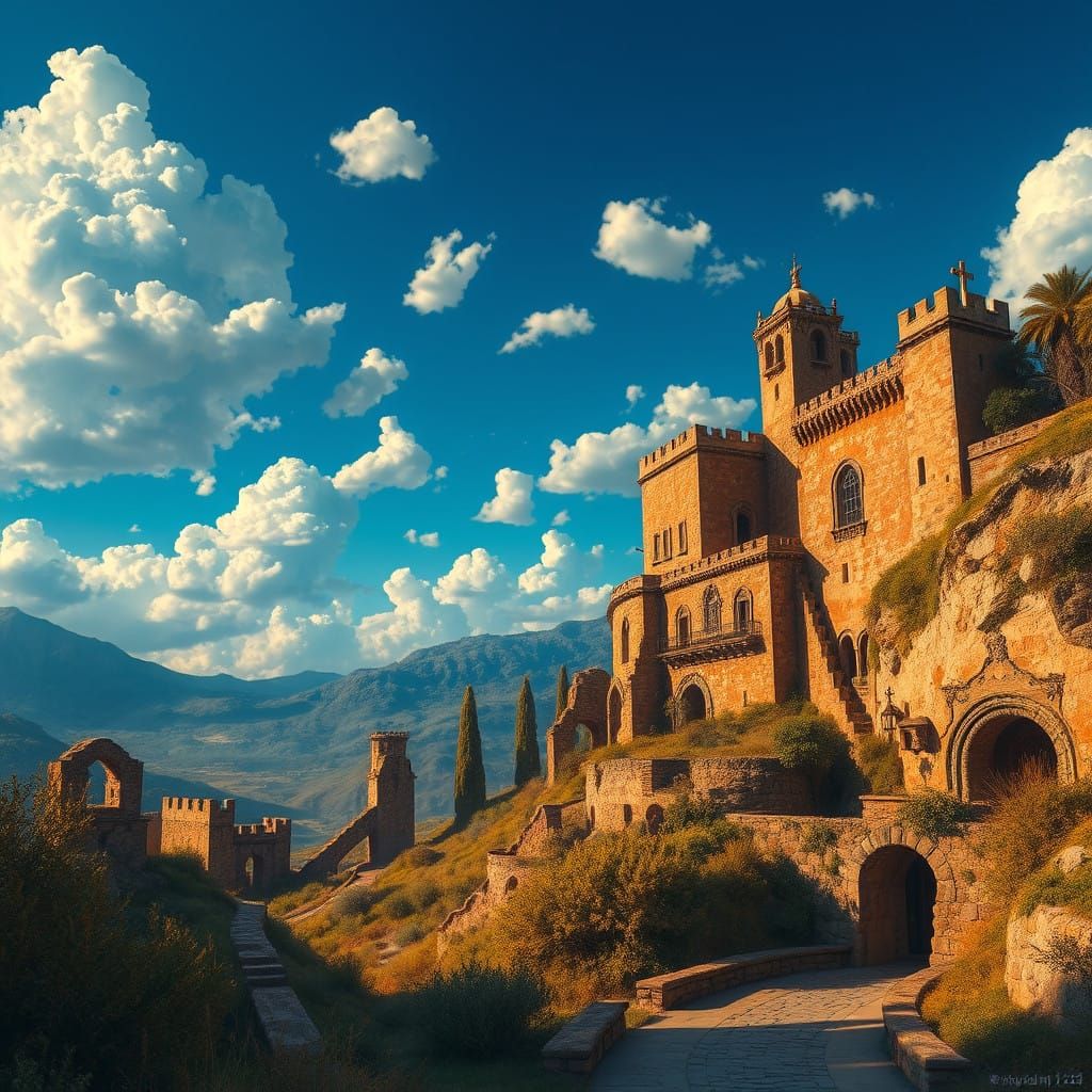 Cerulean Spanish Fantasy Landscape