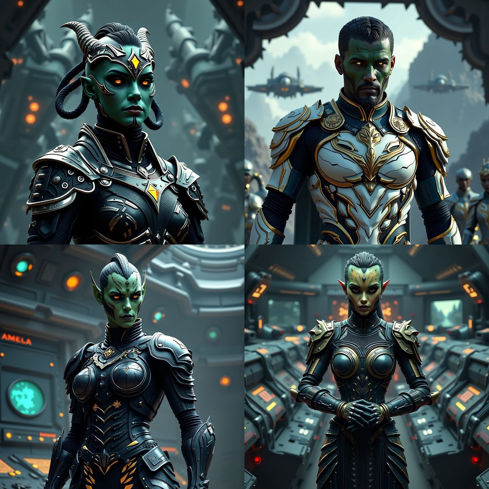 Yuan-Ti Starship Captain in Space Naval Uniform