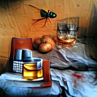 Dramatic Still Life with Whiskey, Dutch Golden Age Style