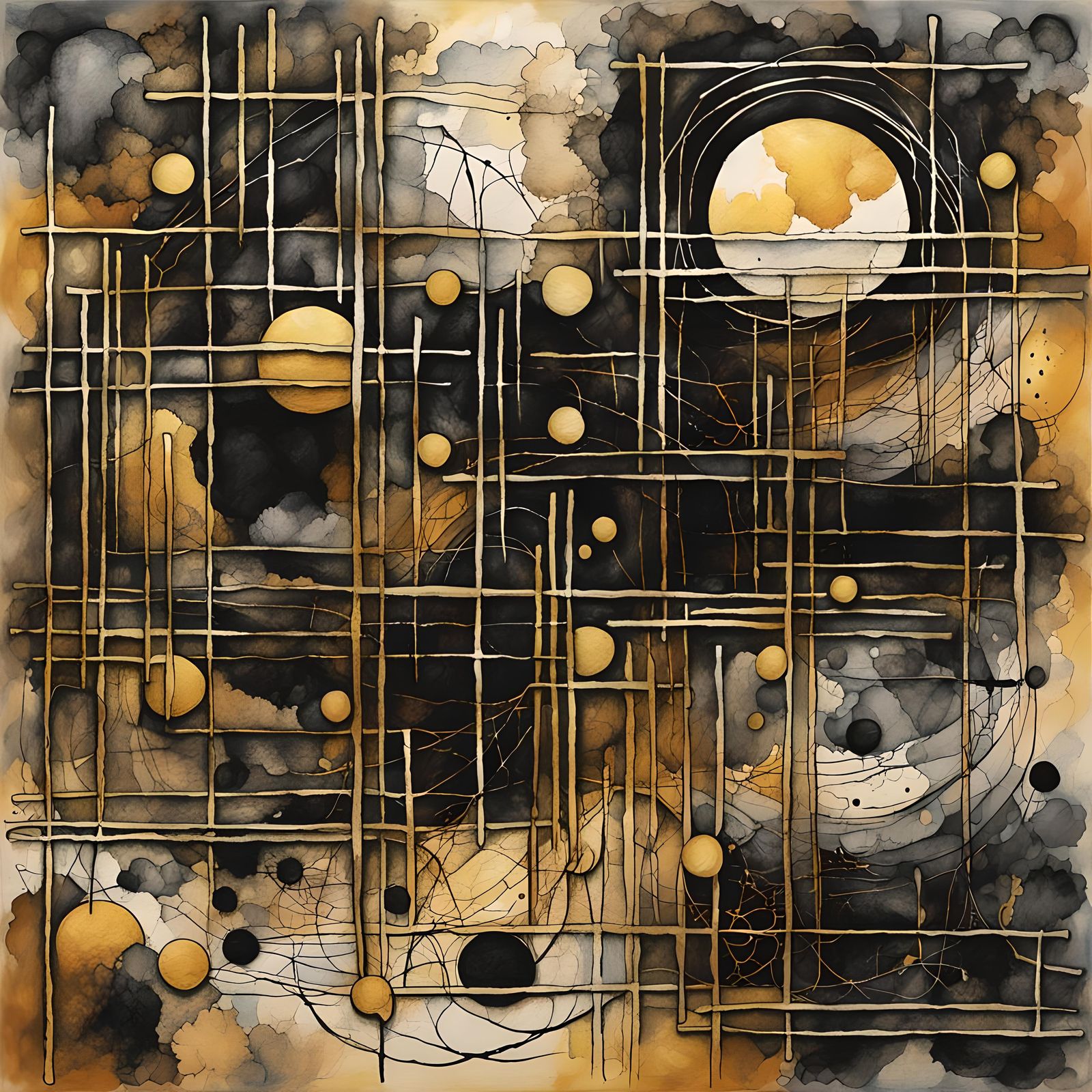 Expanding Infinite-Loop Grid in Pentimento Style