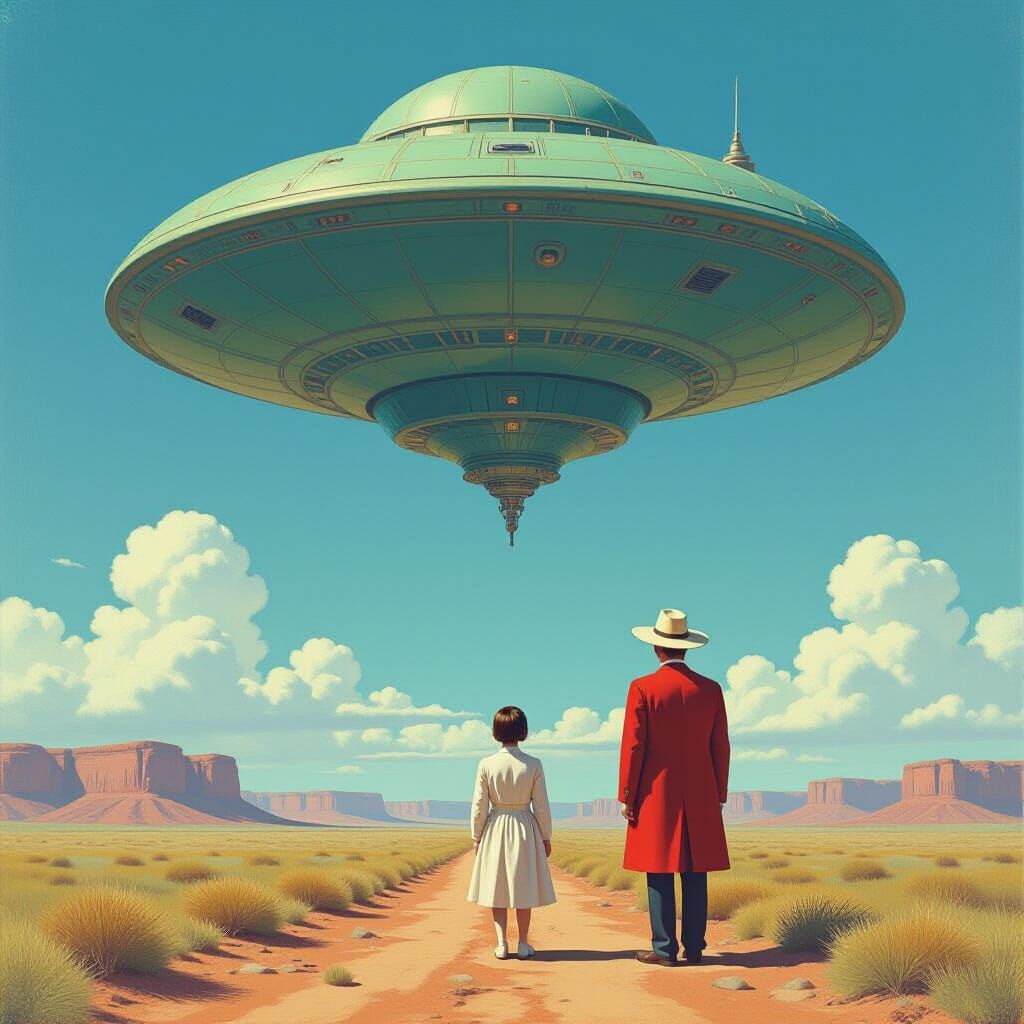 Aliens Face Bigotry: An Oil Painting