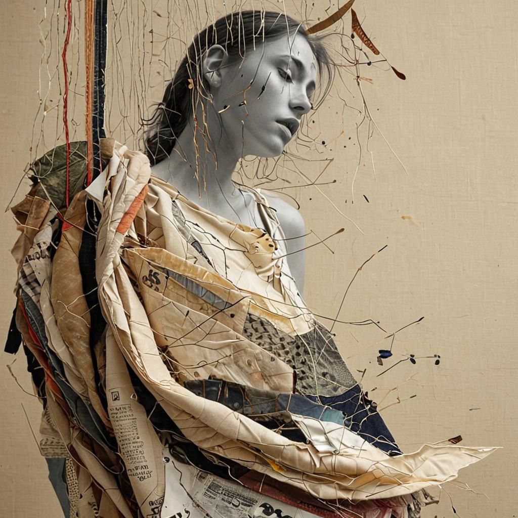 Surreal Collage Transforms Advertising Textiles