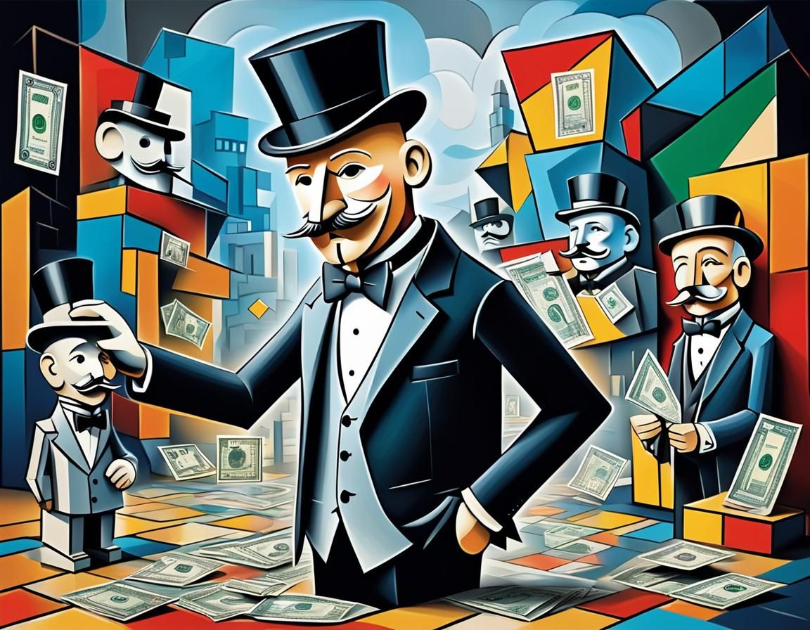 Mr. Monopoly in Cubist Art Style