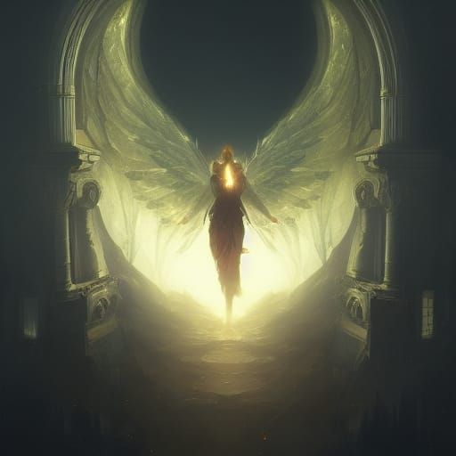 Archangel in Dark Fantasy Style