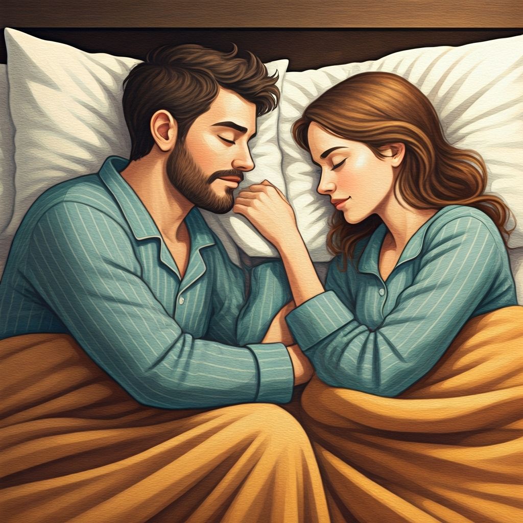 Cozy Couple Sleeping Peacefully in Warm Bedroom