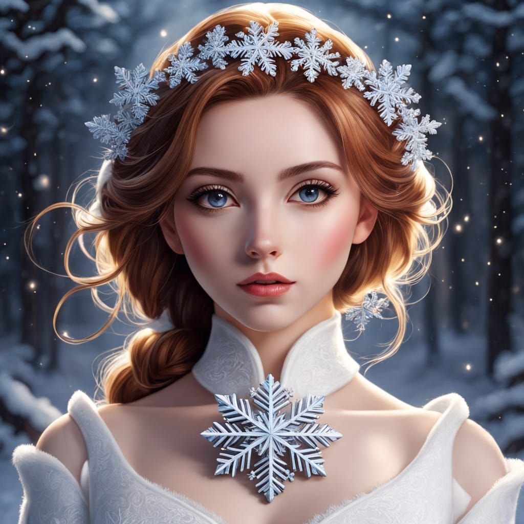 Unique Winter Symbolism Portrait Scene