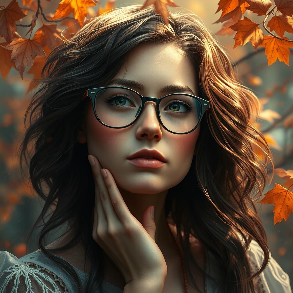Autumn Fairy Portrait in Hyperdetailed Lighting