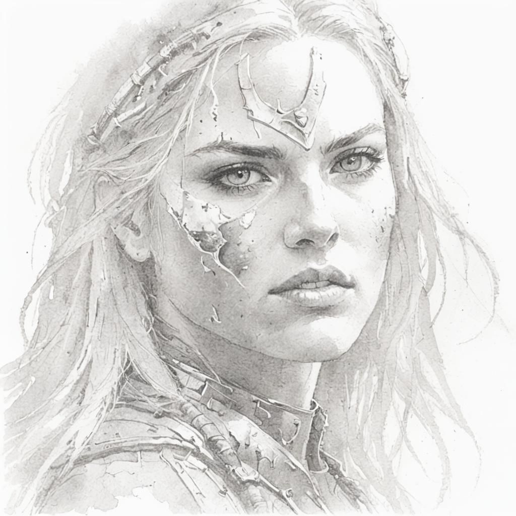 Female Warrior Sketch