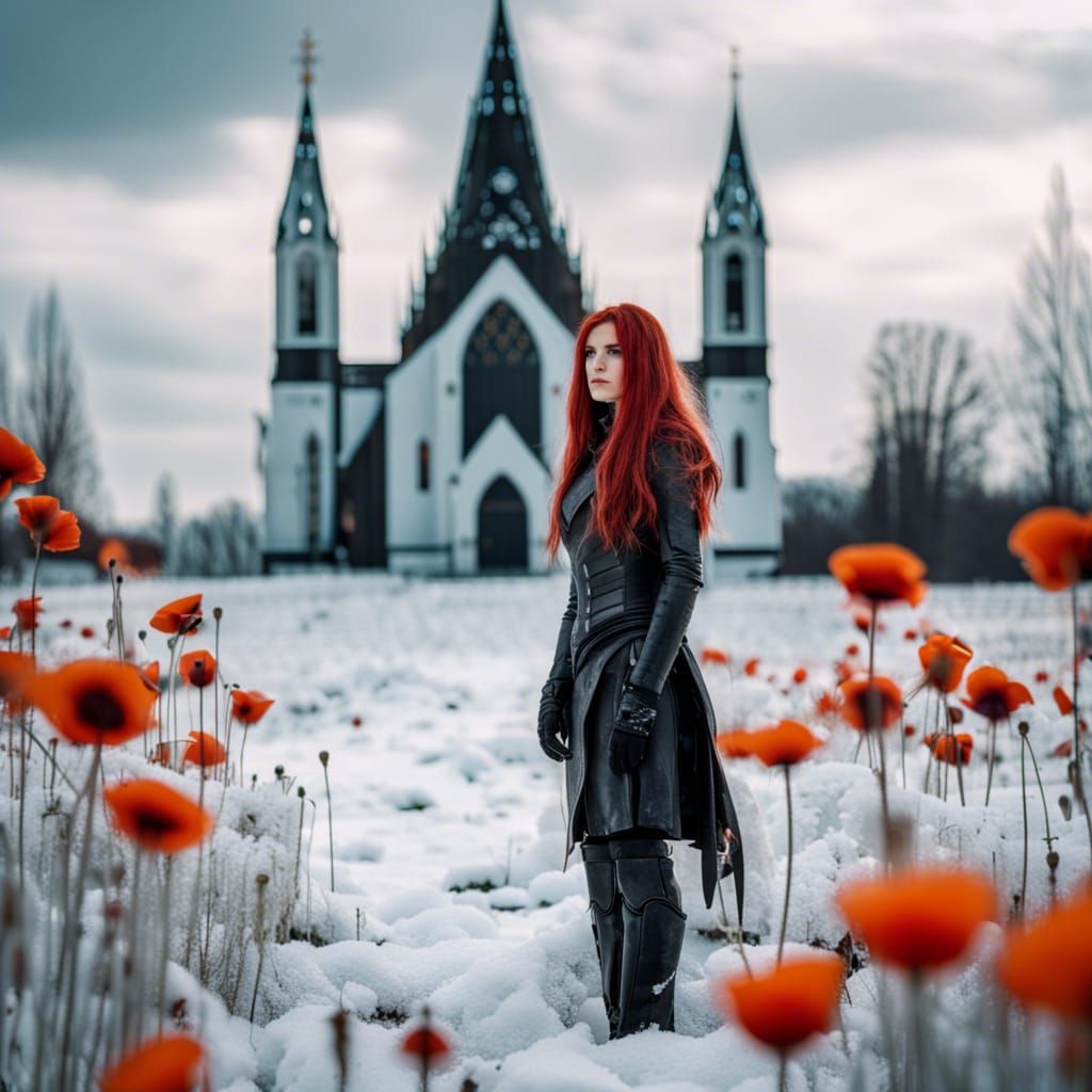 body shot of a black dressed but fair skinned female warrior...