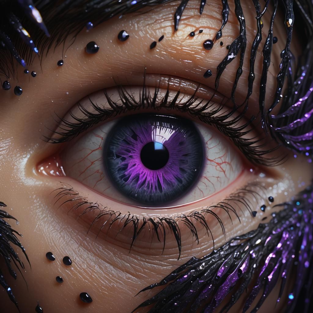 Glowing Horror Eye in Mystical Dark Fantasy Art