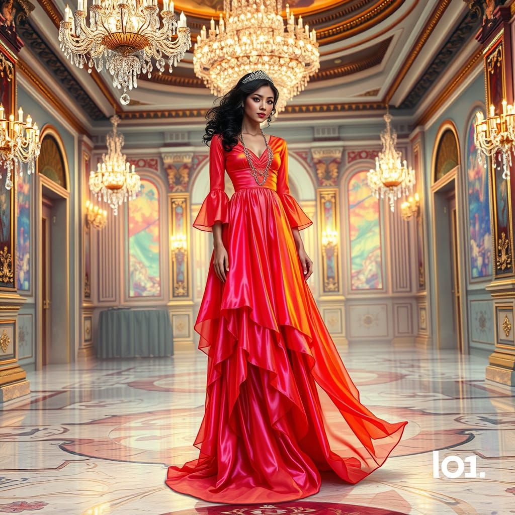 Ethereal Ballroom Beauty in Iridescent Fabrics