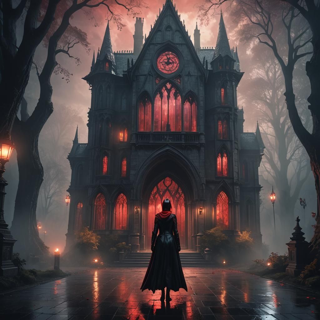 Batwoman in Gothic House: Digital Concept Art