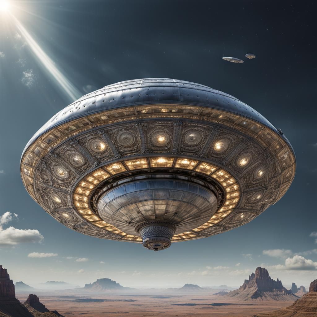 Hyperrealistic UFO Photo with Intricate Details