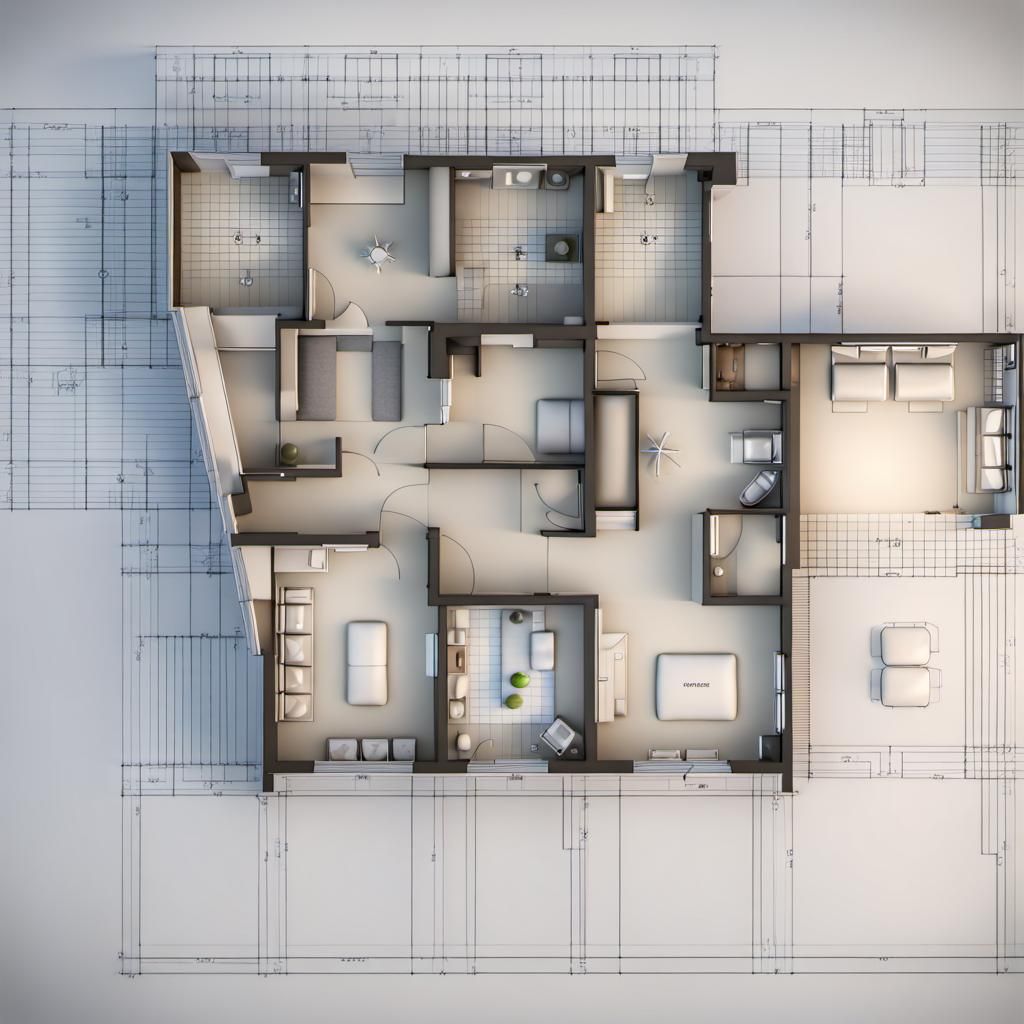 3D Rendering of an Architectural Plan