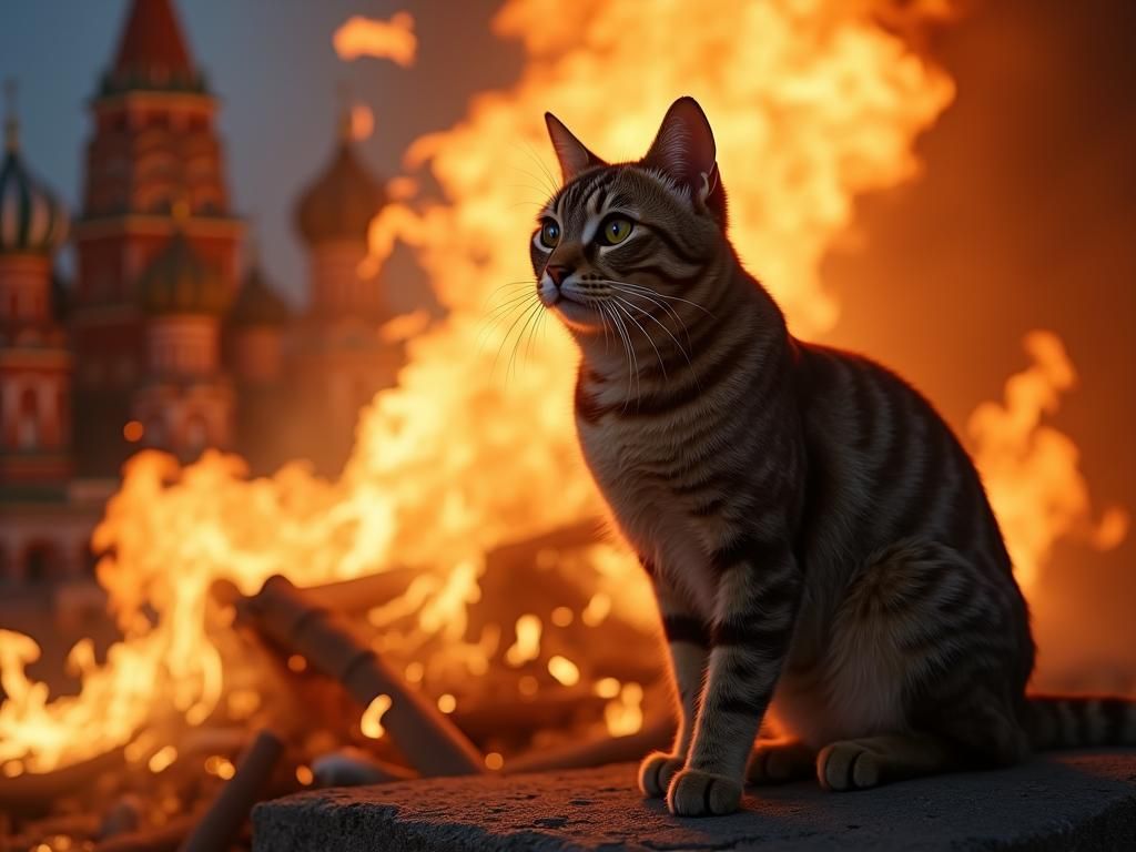 Cats Witness Moscow in Flames
