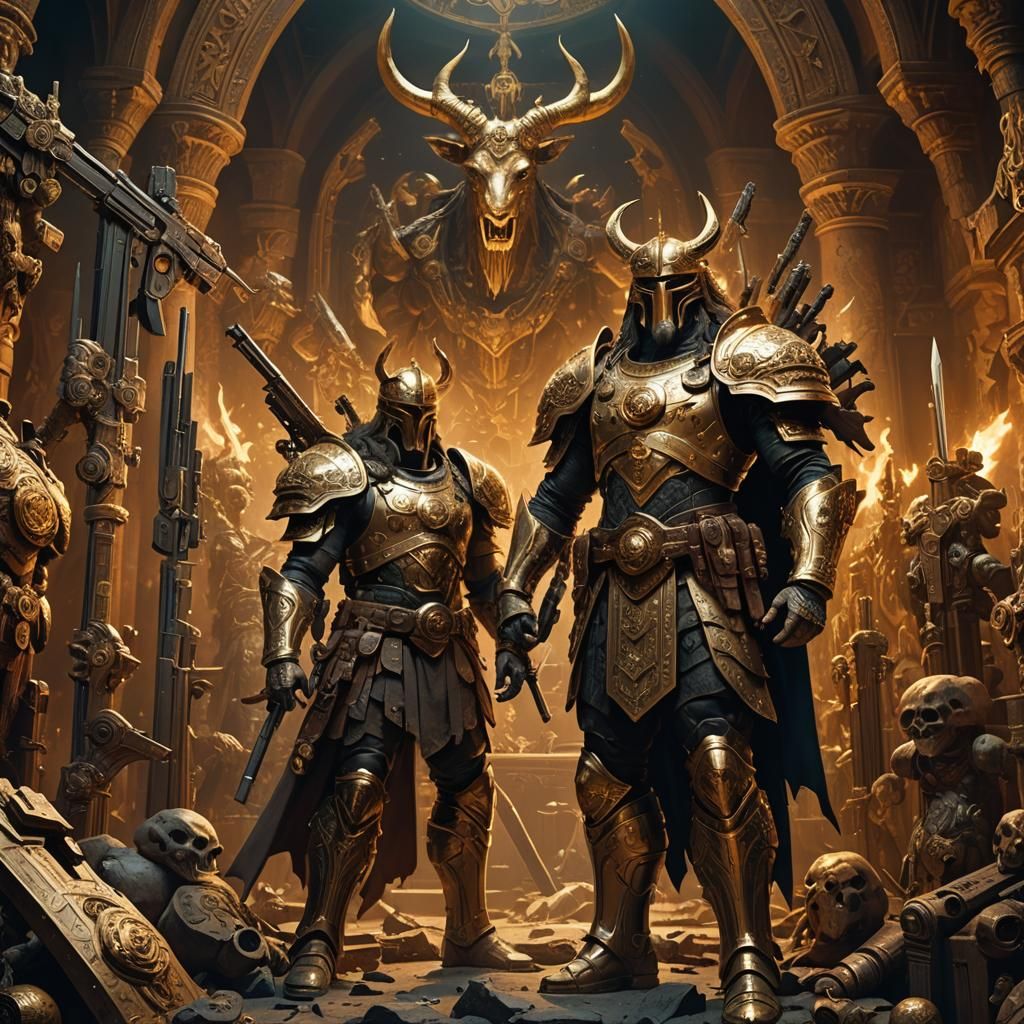 God of Guns in Mystical Armory Concept Art