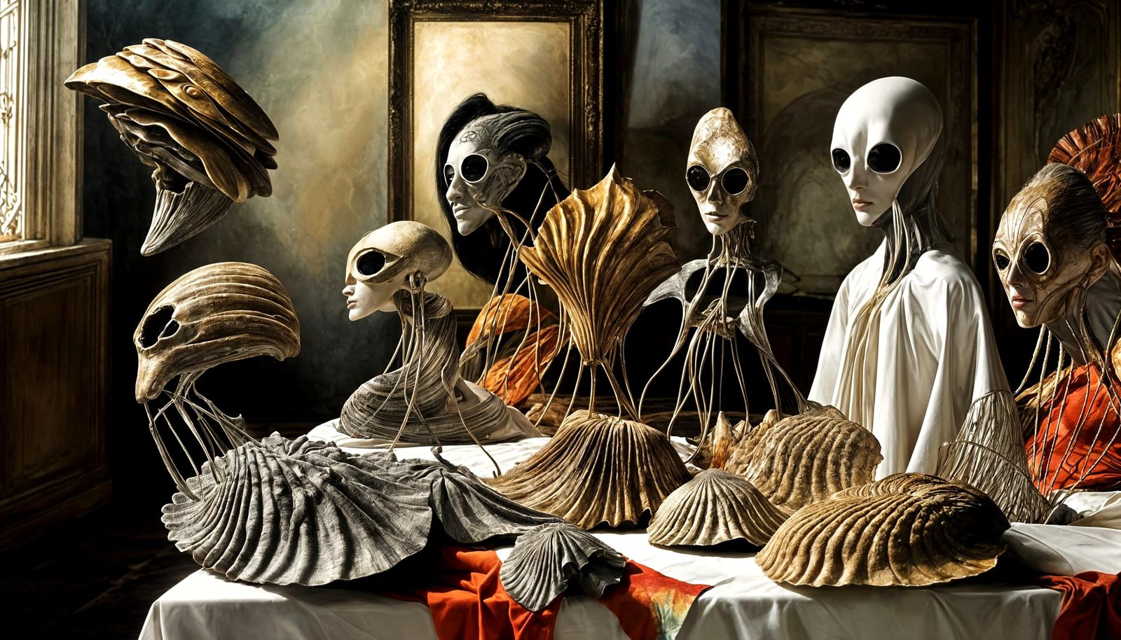 Abstract Clam: Surreal Detailed Art