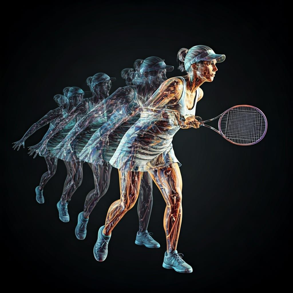 Tennis Player's Serve: Crystallographic Motion Capture