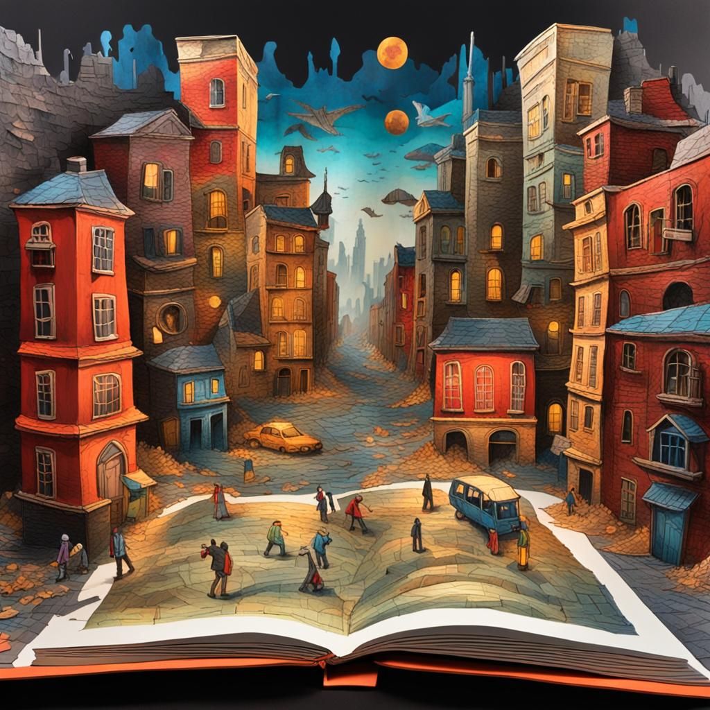 Gritty Urban Pop-Up Book: Souls in Torment