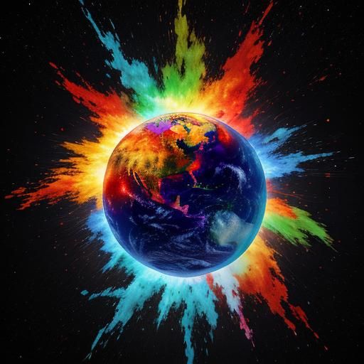 Dynamic Plasma Burst of Light and Color