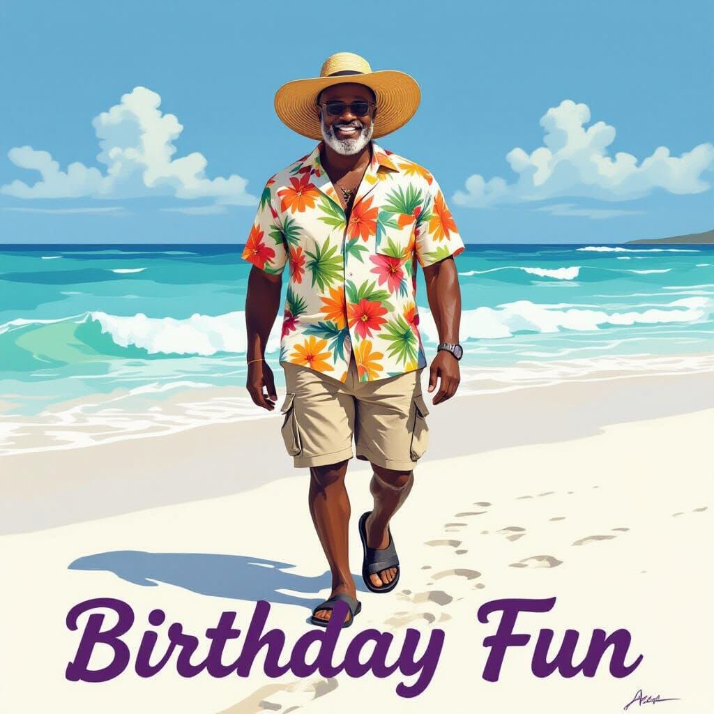 Tropical Beach Portrait in Contemporary Style