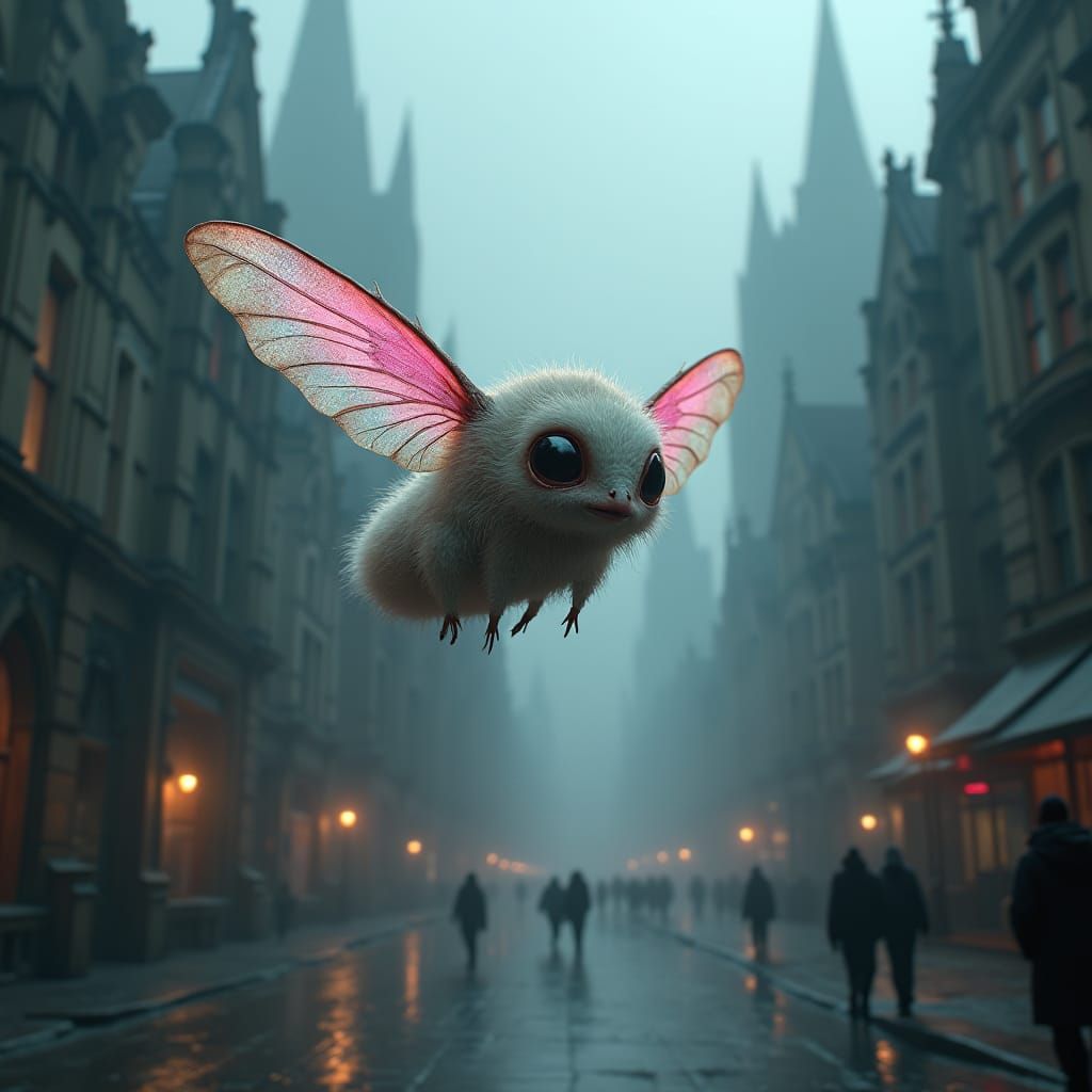 Eerie Creature Invades Dystopian Cityscape