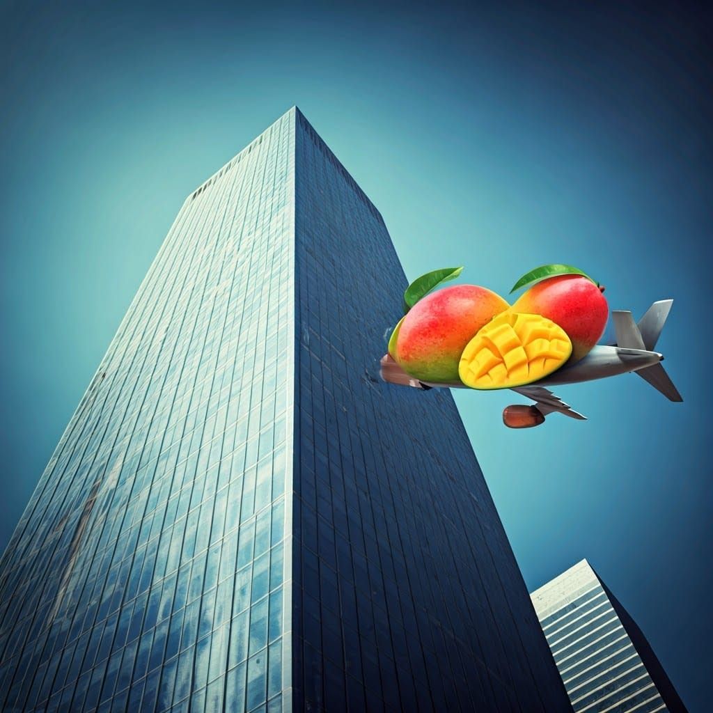 Dramatic Plane Collision with Mangos and Twin Skyscrapers in...
