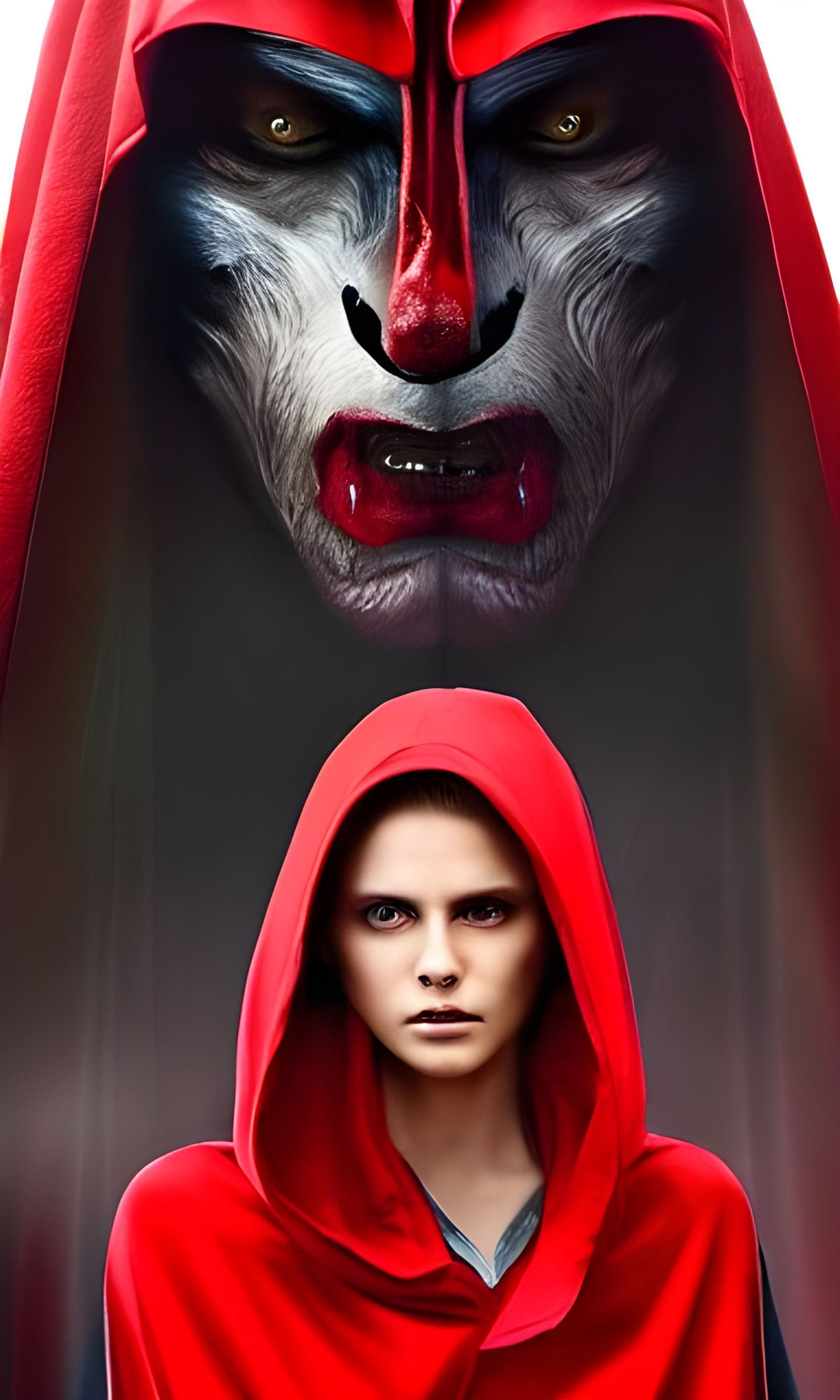 Red Riding Hood and Biotech Werewolf Movie Poster
