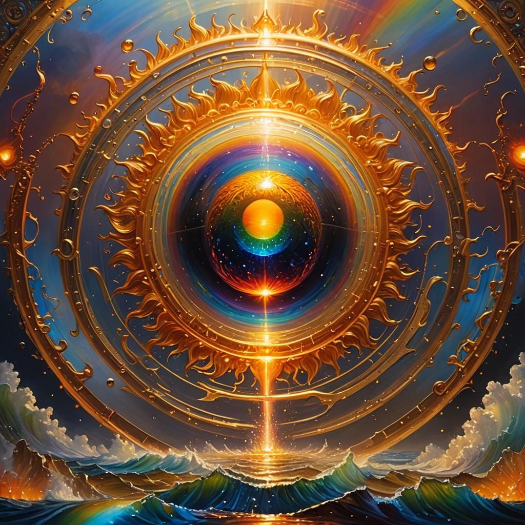 Radiant Sun Arising: Digital Art Masterpiece