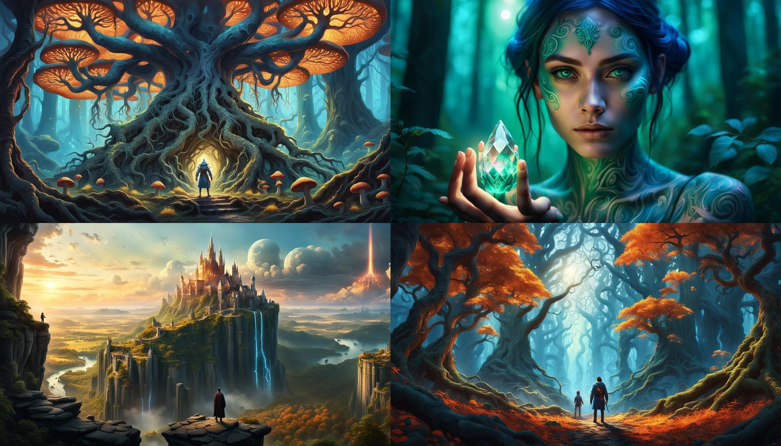 Fantastical Matte Painting with Deep Color and Intricate Det...
