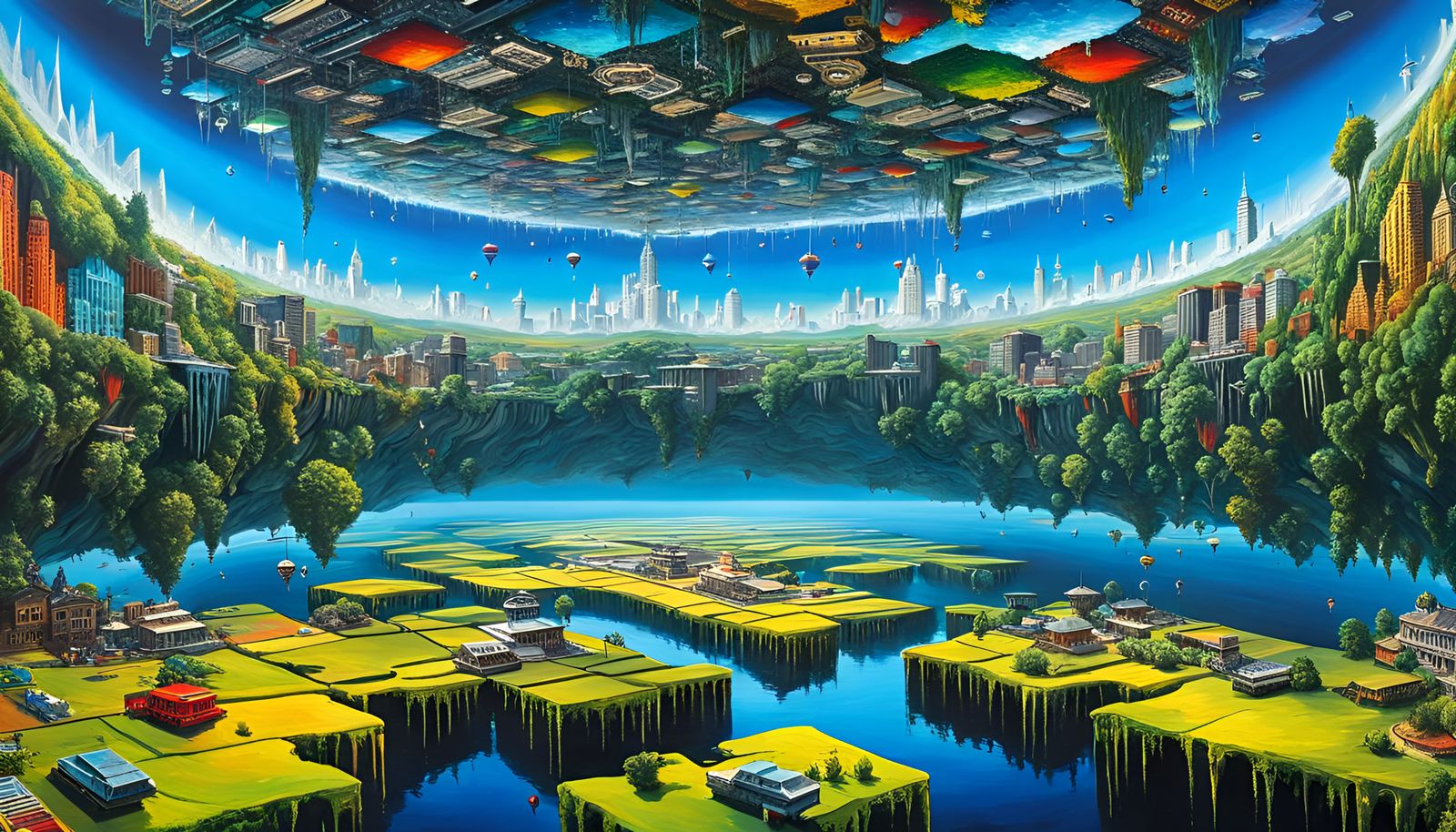 Mesmerizing Abstract Upside Down World in Expressionist Styl...