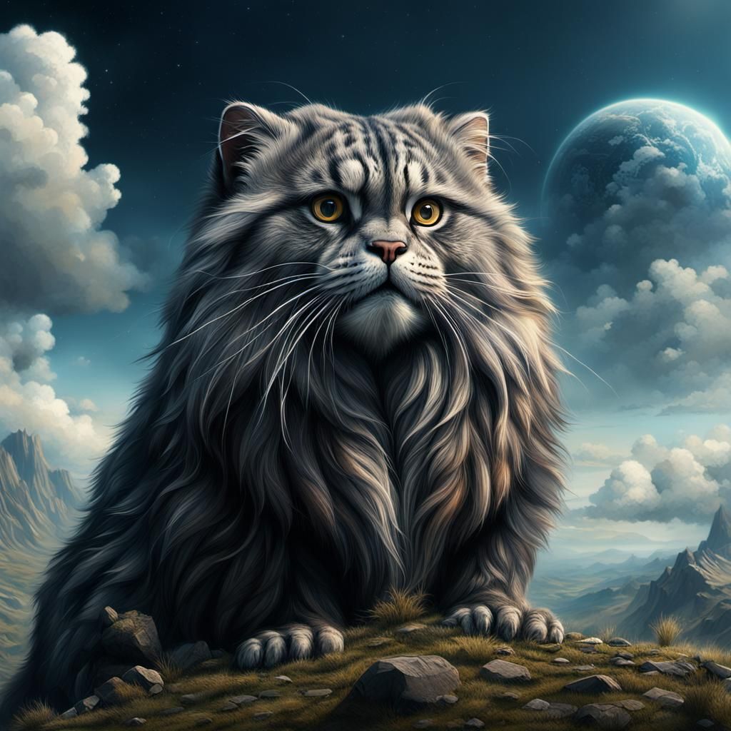 Epic Manul Gazing at the Sky