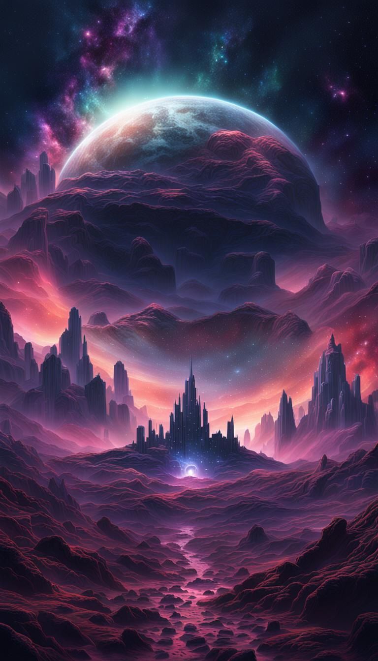 Mysterious Cosmic Scene with Ominous Details