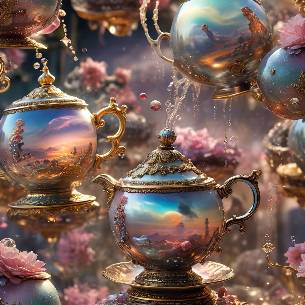 Cosmic Bubbles and Teacups Exploding