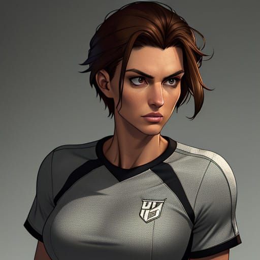 Attractive Young College Athlete in Tomboy Style