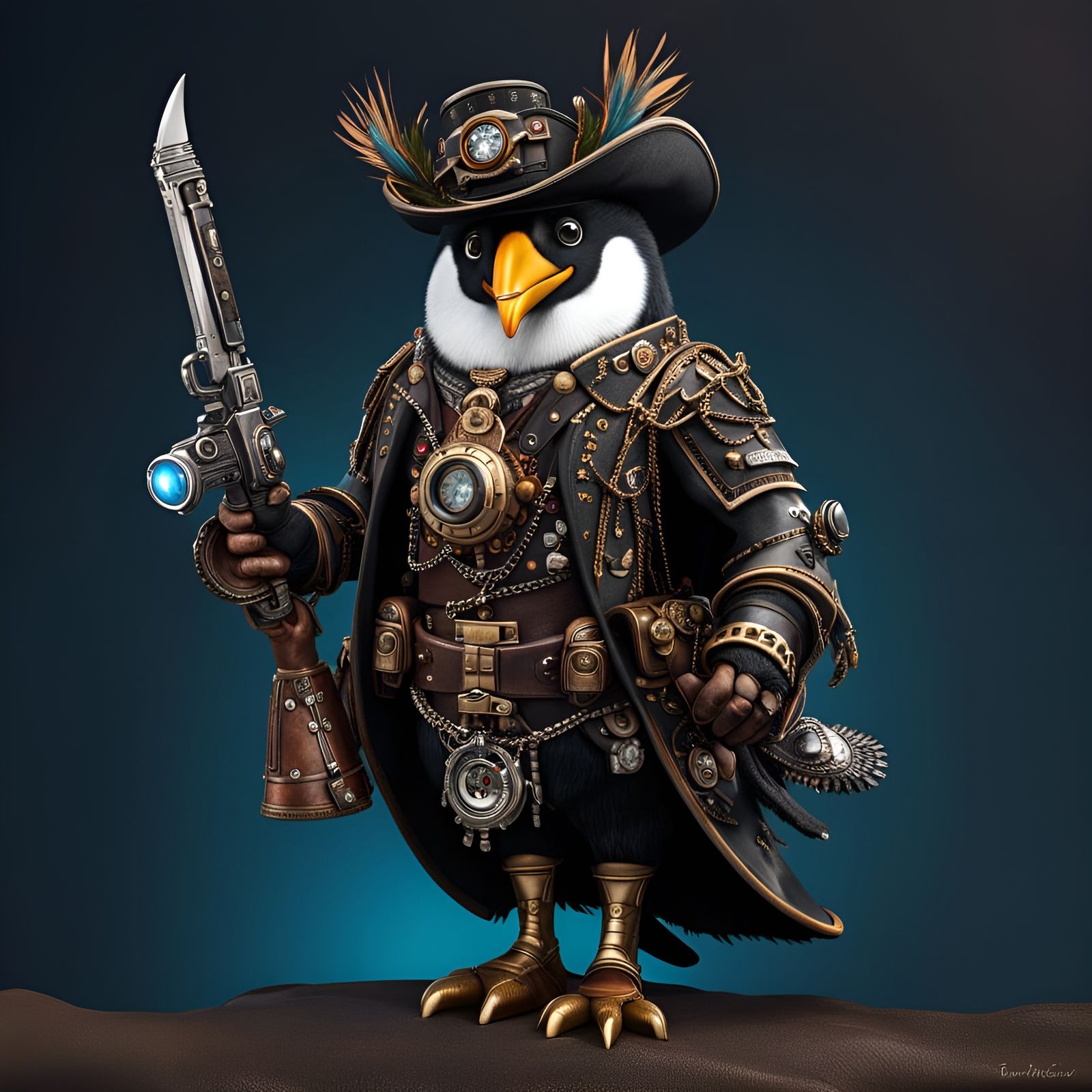 Penguin as Space Pirate