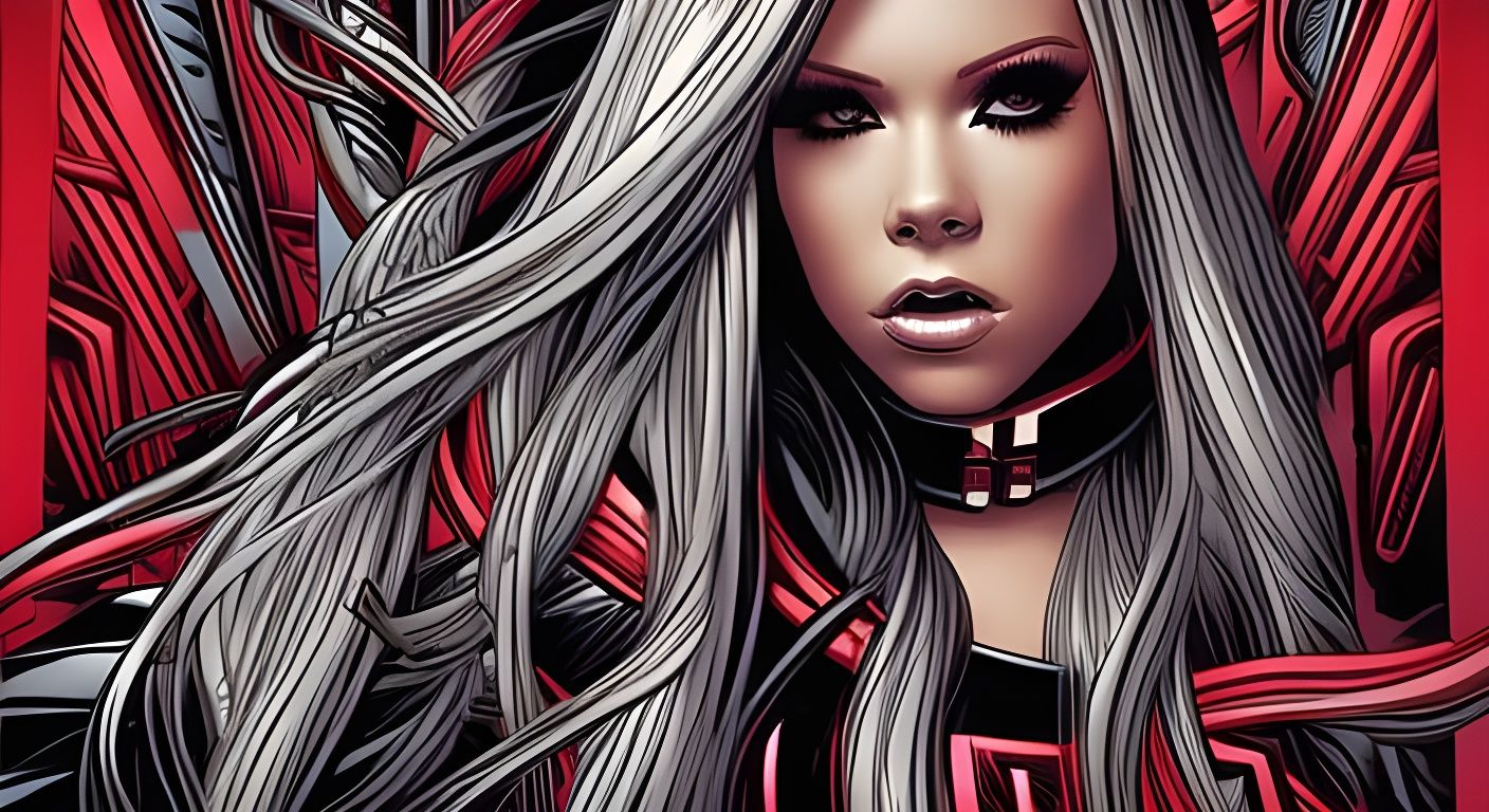 Glamorous Comic Book Portrait in Pop Art Style