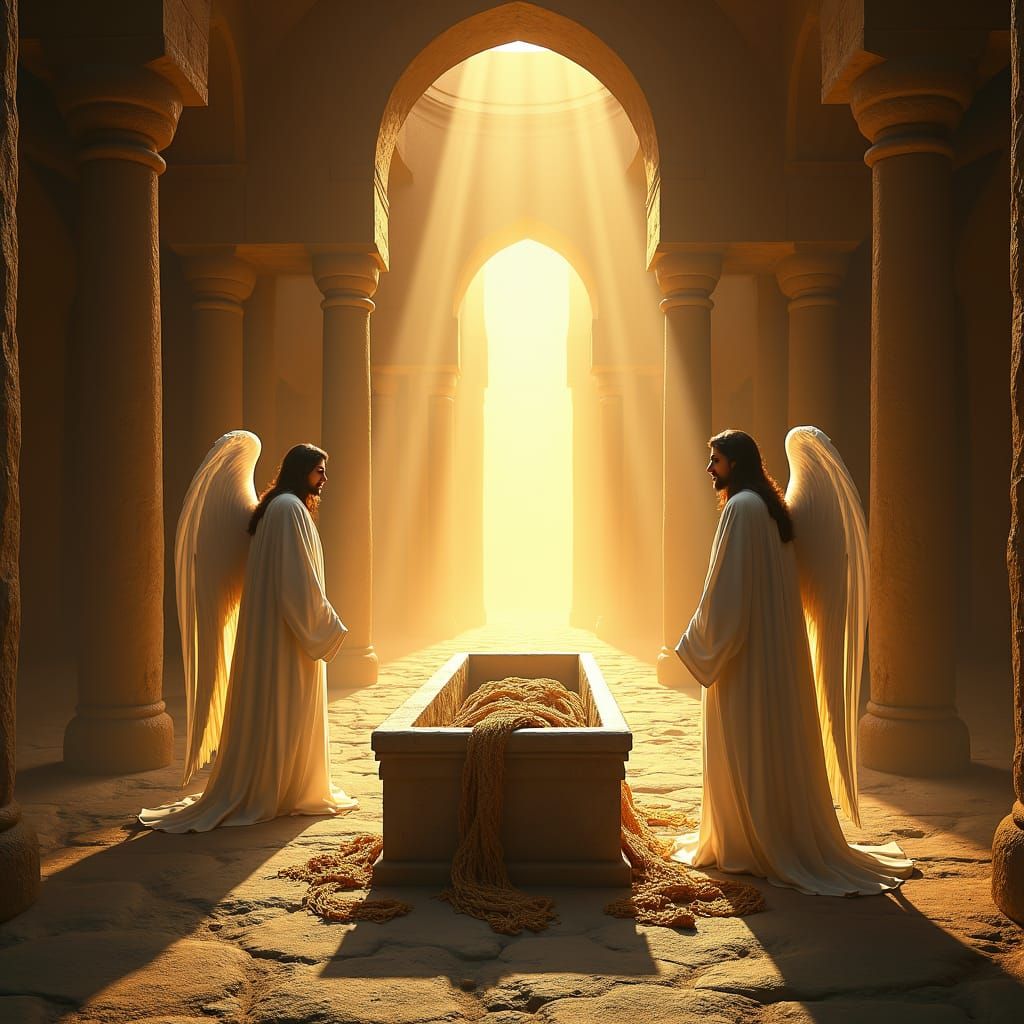 Jesus' Empty Tomb: Hyperrealistic Matte Painting