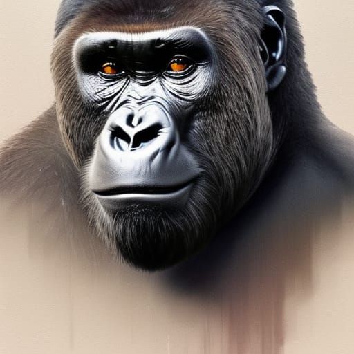 Hyperdetailed Gorilla Portrait in Unreal Engine 5