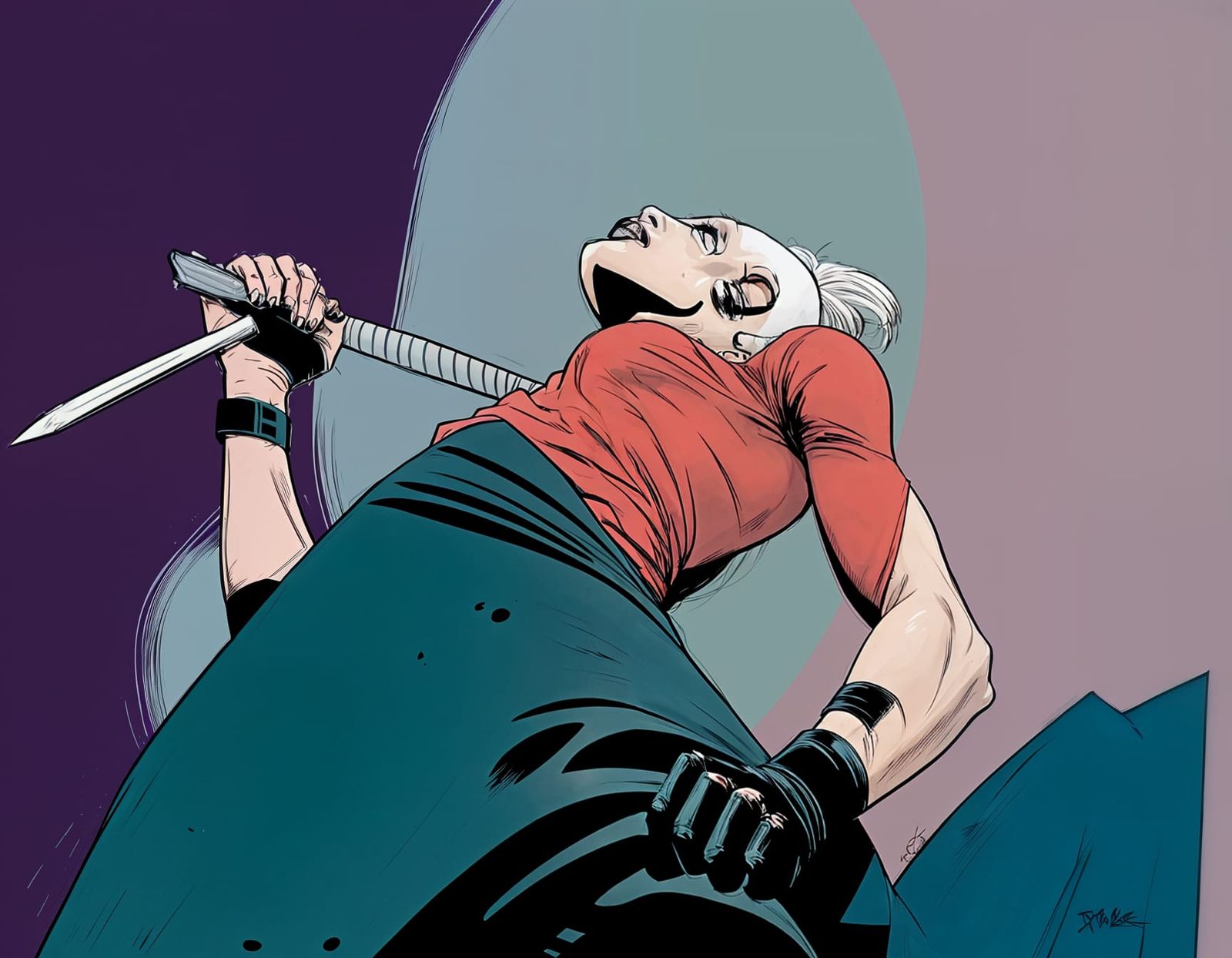 Surreal Futuristic Heroine with Gothic Elegance