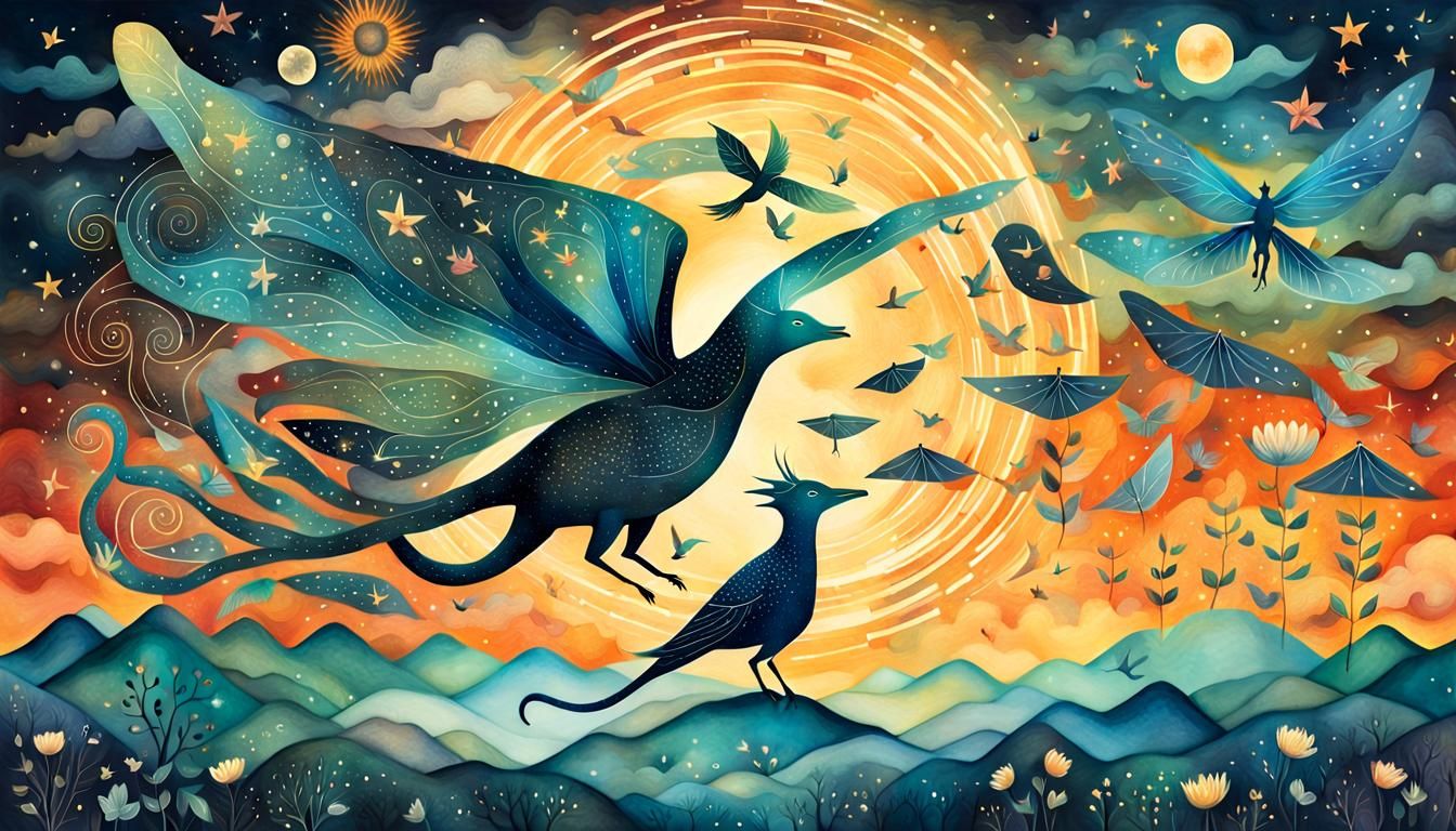 Inspirational Collage: Mythical Creatures in Digital Art