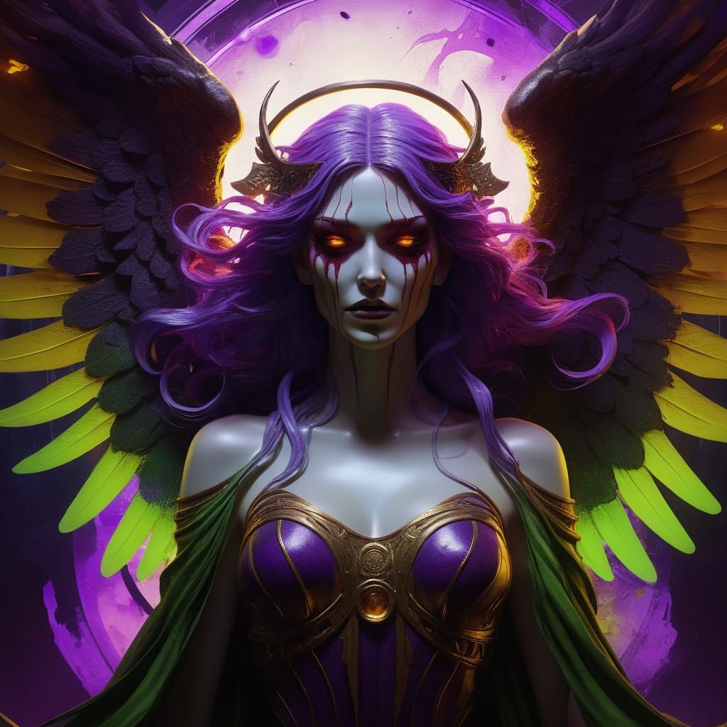 Angel Demon Girl Unleashes Darker Nature in Ominous Transfor...